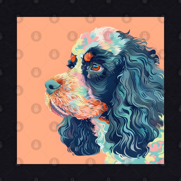 70s American Water Spaniel Vibes: Pastel Pup Parade by NatashaCuteShop